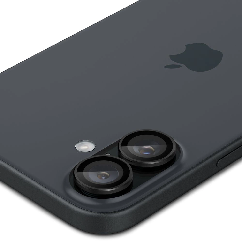 Tempered Glass for Spigen Glass tR EZ Fit Optik Pro for iPhone 16 Plus Camera (2 pcs.) - Blackeng