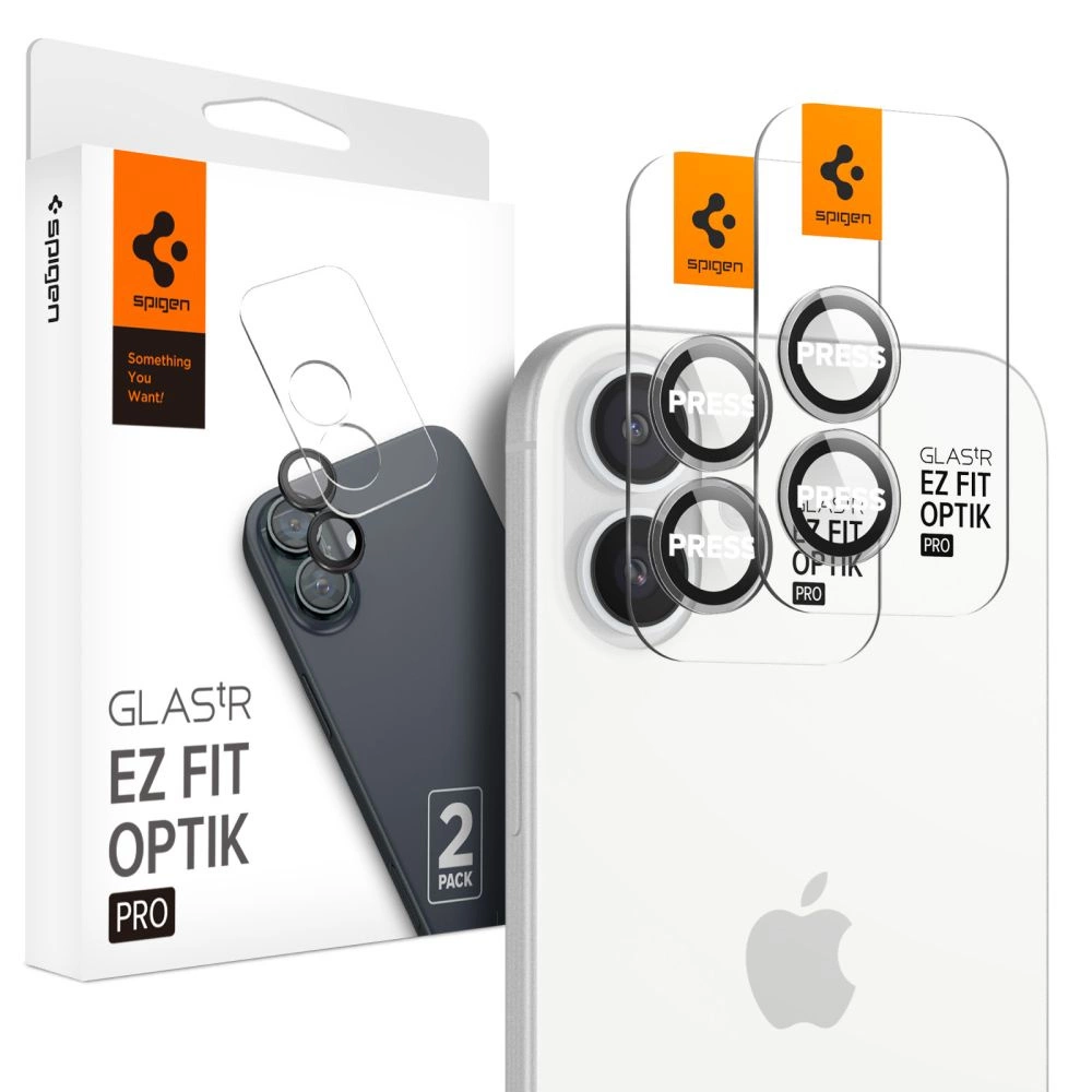 Spigen Glas.tR EZ Fit Optik Pro tempered glass for iPhone 16 Plus camera (2 pcs.)eng
