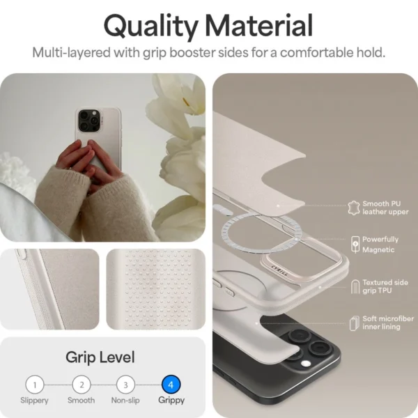 Spigen Cyrill Kajuk MagSafena iPhone 16 Pro Max Case - Beigeeng