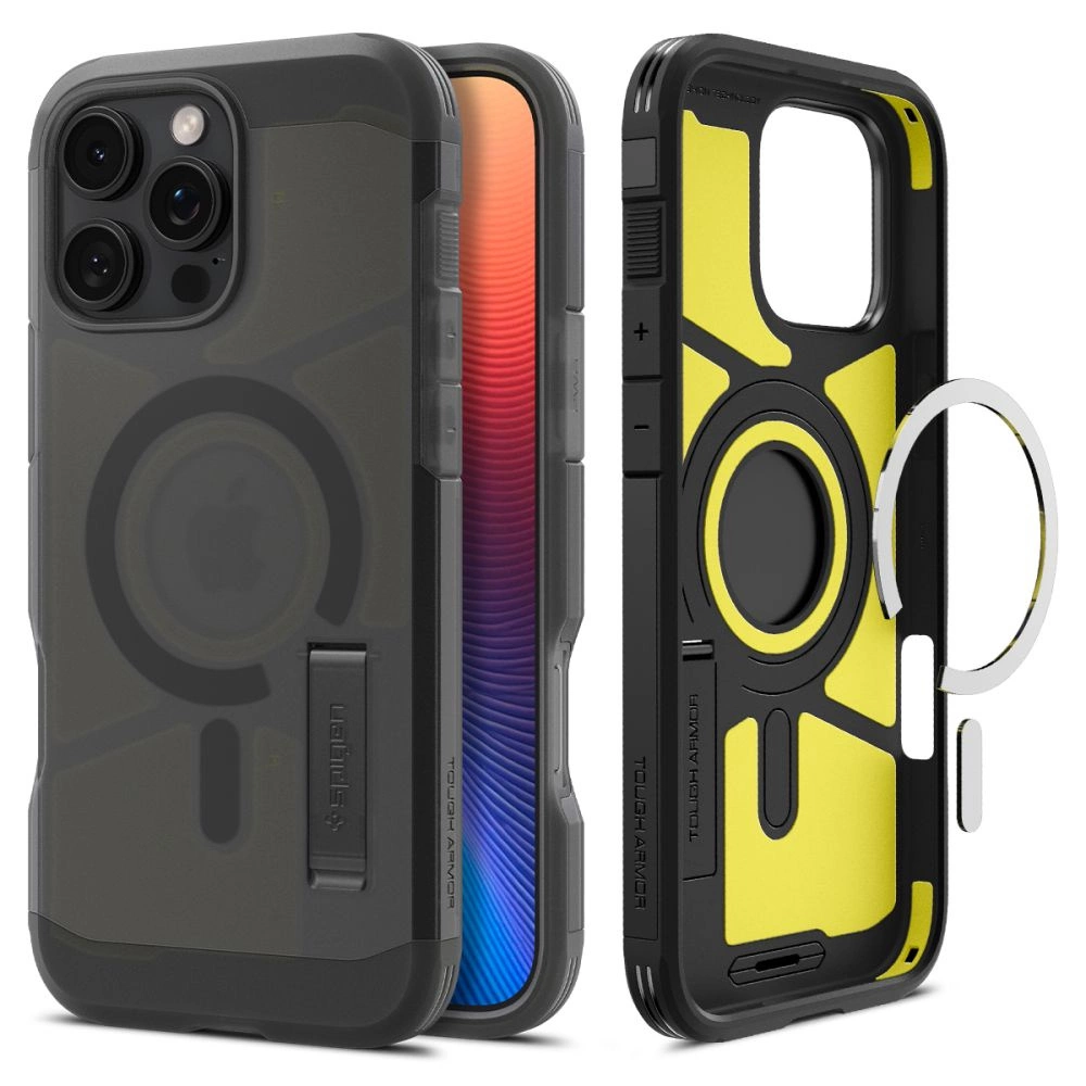 Spigen Tough Armor MagSafe iPhone 16 Pro Max Case - Blackeng