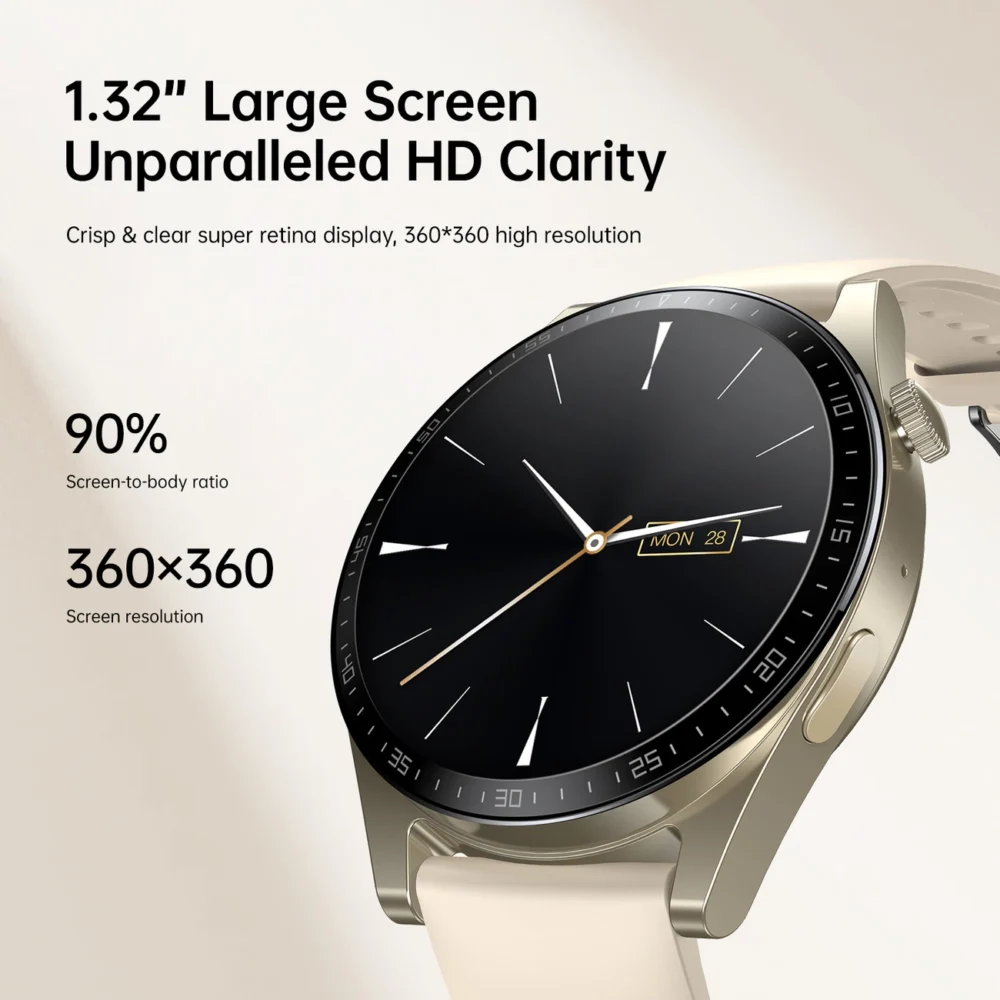 Joyroom Classic Series JR-FC2 smartwatch with call answering function / IP68 protection - goldeng