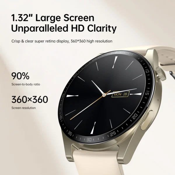 Joyroom Classic Series JR-FC2 smartwatch with call answering function / IP68 protection - goldeng