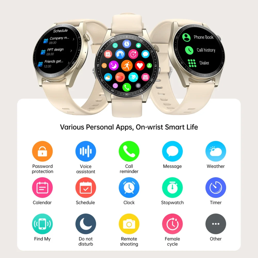 Joyroom Classic Series JR-FC2 smartwatch with call answering function / IP68 protection - goldeng