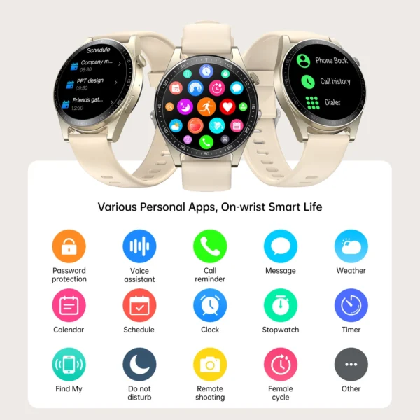 Joyroom Classic Series JR-FC2 smartwatch with call answering function / IP68 protection - goldeng