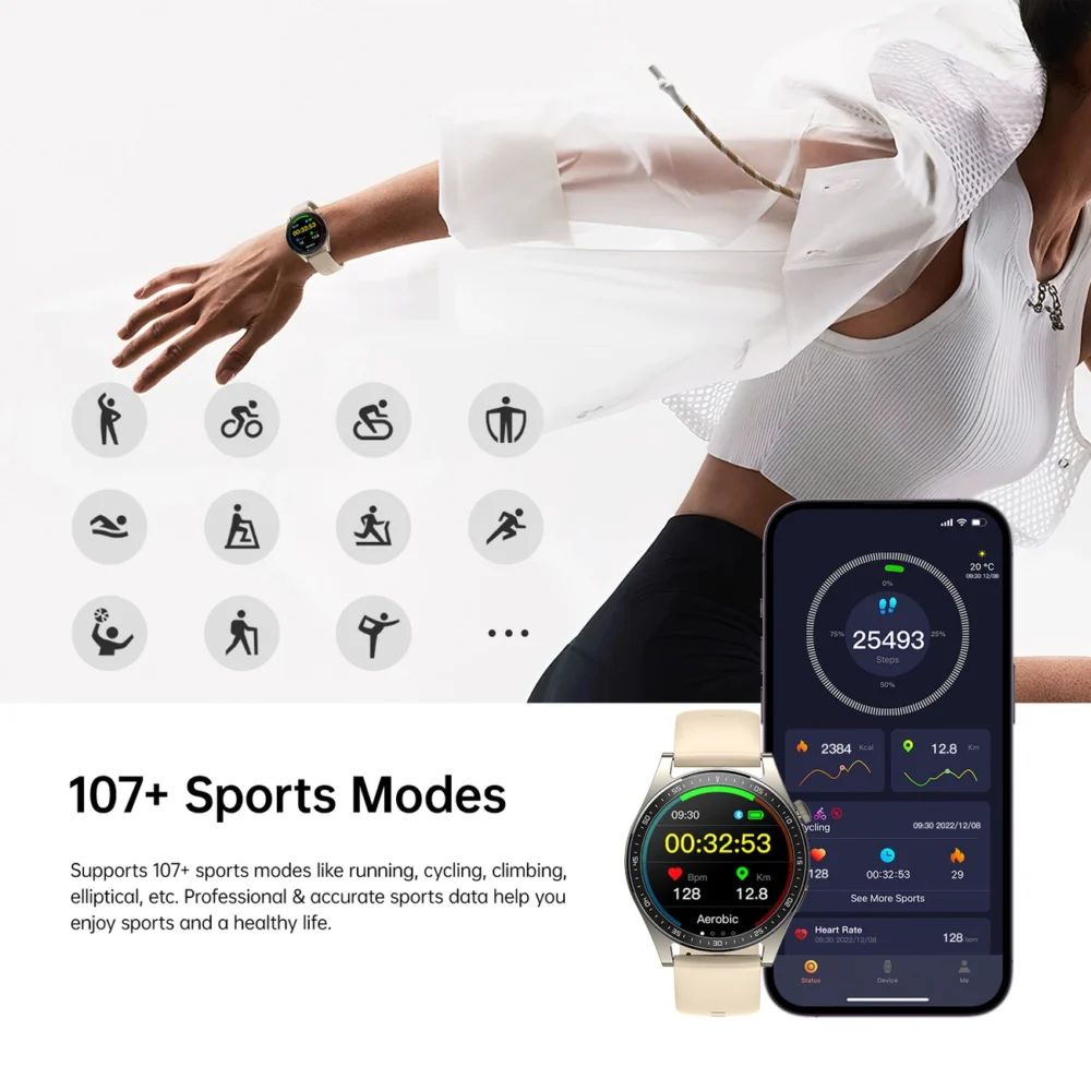 Joyroom Classic Series JR-FC2 smartwatch with call answering function / IP68 protection - goldeng