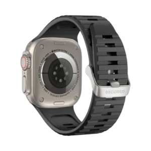Decoded Ultra Traction Silicone Strap for Apple Watch 49 / 45 / 44 / 42 mm Gen 1-9 - SE - Blackeng