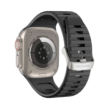 Decoded Ultra Traction Silicone Strap for Apple Watch 49 / 45 / 44 / 42 mm Gen 1-9 - SE - Blackeng