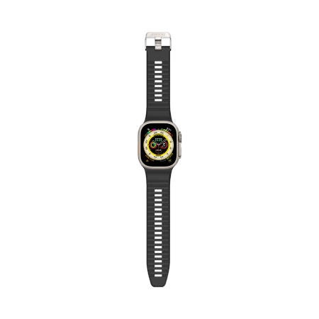 Decoded Ultra Traction Silicone Strap for Apple Watch 49 / 45 / 44 / 42 mm Gen 1-9 - SE - Blackeng