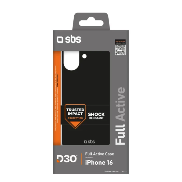 SBS Full Active D3O iPhone 16 Case - Blackeng
