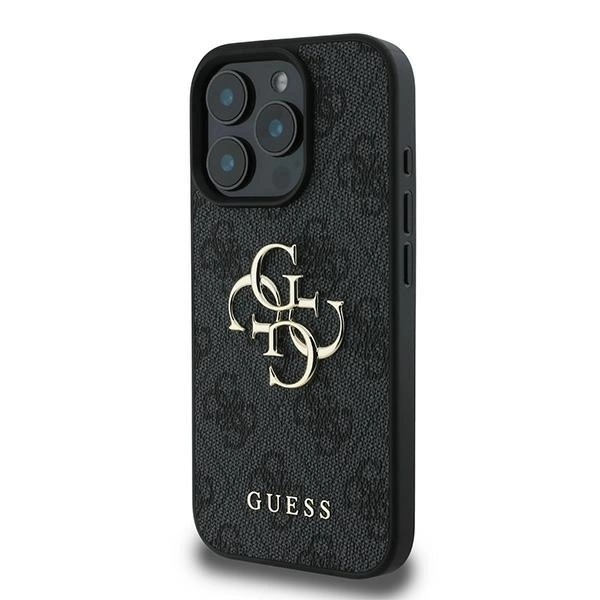 Guess 4G Big Logo iPhone 16 Pro Case - Blackeng