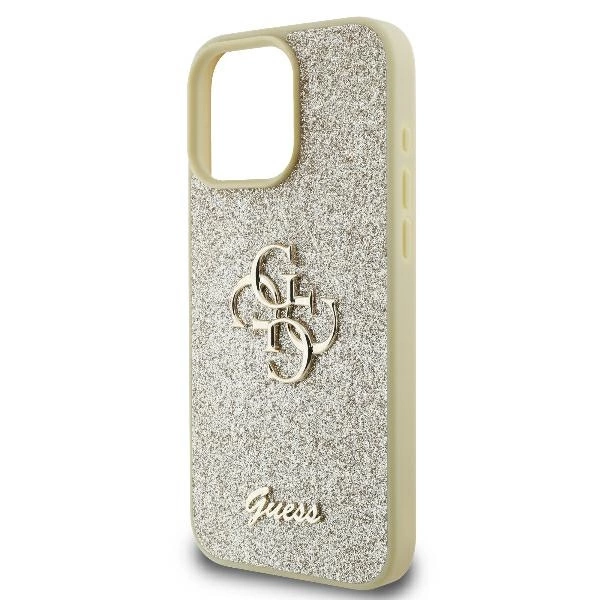 Guess Fixed Glitter Big 4G Case for iPhone 16 Pro - Goldeng