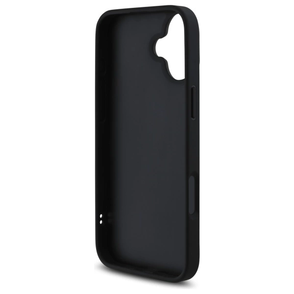 Guess Quilted Metal Logo iPhone 16 Plus Case - Blackeng
