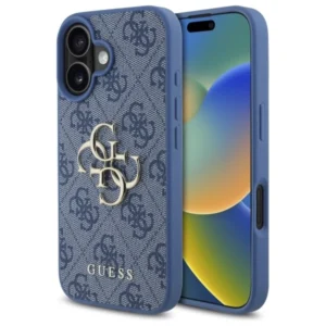 Guess 4G Big Logo iPhone 16 Case - Blueeng