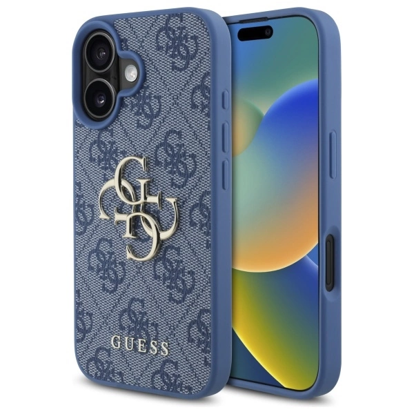 Guess 4G Big Logo iPhone 16 Case - Blueeng