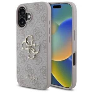 Guess 4G Big Logo iPhone 16 Case - Pinkeng