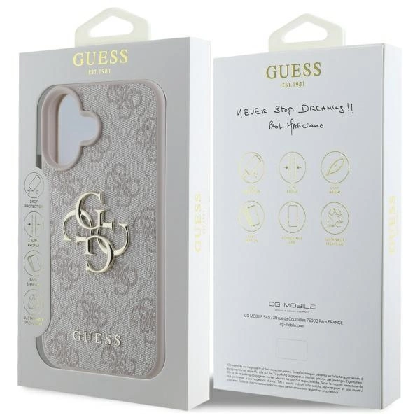 Guess 4G Big Logo iPhone 16 Case - Pinkeng