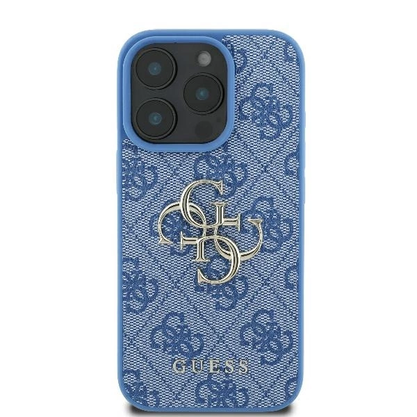 Guess 4G Big Logo iPhone 16 Pro Max Case - Blueeng