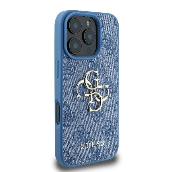 Guess 4G Big Logo iPhone 16 Pro Max Case - Blueeng