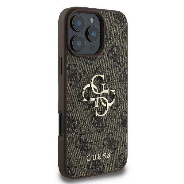 Guess 4G Big Logo iPhone 16 Pro Max Case - Browneng