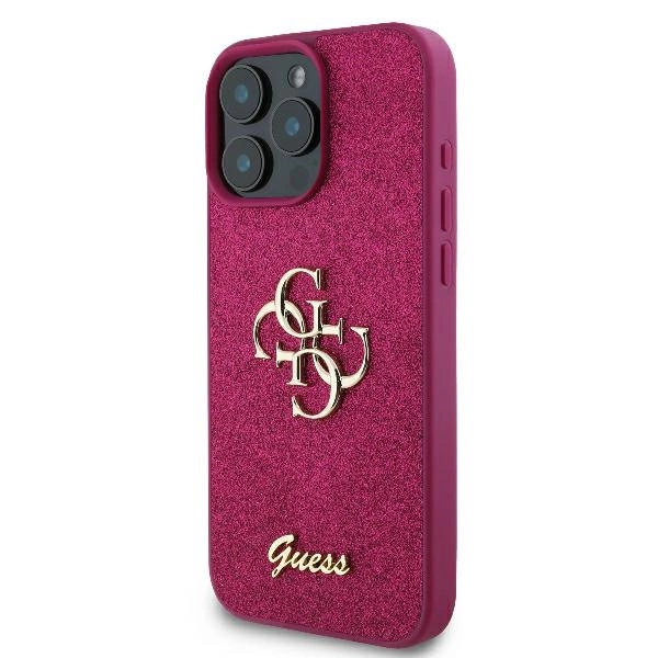 Guess Fixed Glitter Big 4G case for iPhone 16 Pro Max - purpleeng