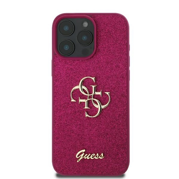 Guess Fixed Glitter Big 4G case for iPhone 16 Pro Max - purpleeng