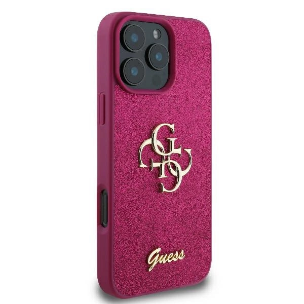 Guess Fixed Glitter Big 4G case for iPhone 16 Pro Max - purpleeng
