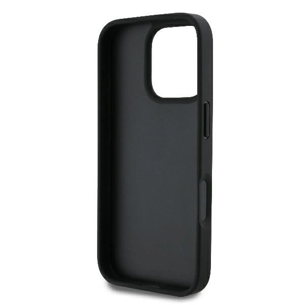 Guess Leather 4G Triangle Strass MagSafe Case for iPhone 16 Pro Max - Blackeng