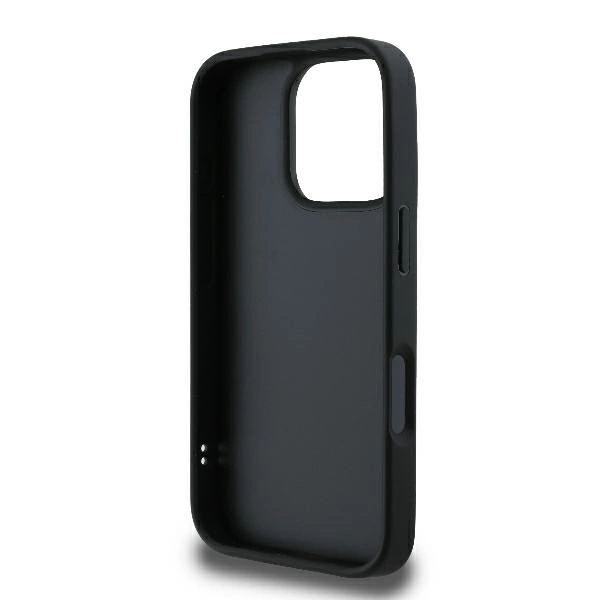 Guess Quilted Metal Logo iPhone 16 Pro Max Case - Blackeng