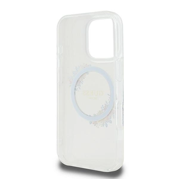 Guess IML Flowers Wreath MagSafe iPhone 16 Pro Case - Cleareng