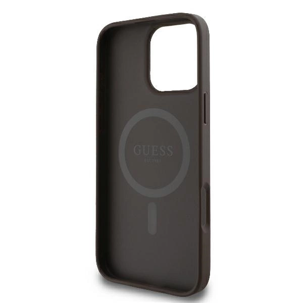 Guess 4G Printed Stripes MagSafe iPhone 16 Pro Case - Browneng