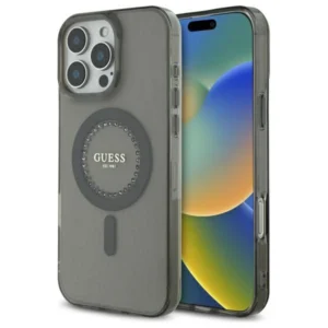 Guess IML Rhinestones MagSafe iPhone 16 Pro Case - Blackeng