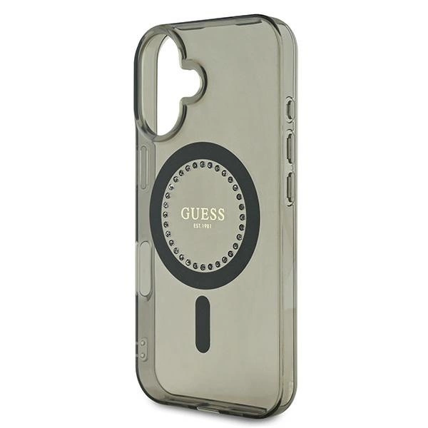 Guess IML Rhinestones MagSafe iPhone 16 Plus Case - Blackeng