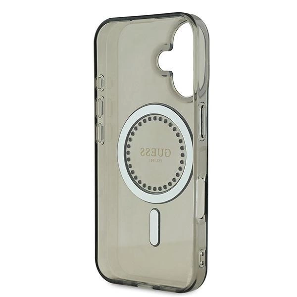 Guess IML Rhinestones MagSafe iPhone 16 Plus Case - Blackeng