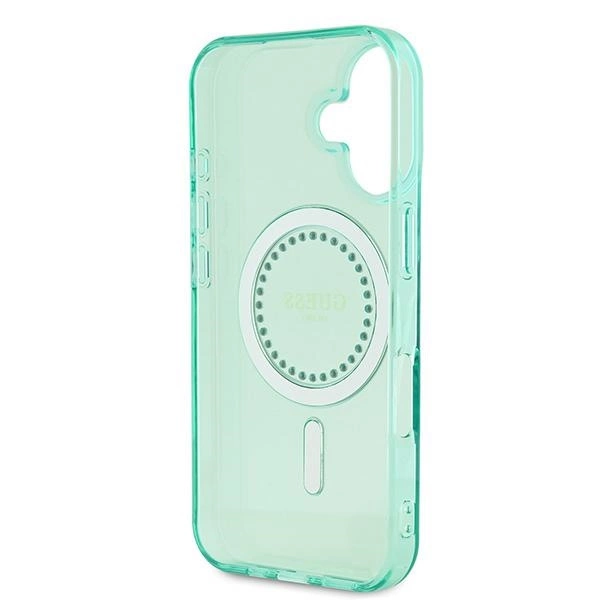 Guess IML Rhinestones MagSafe iPhone 16 Plus Case - Greeneng