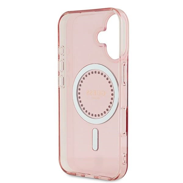 Guess IML Rhinestones MagSafe iPhone 16 Plus Case - Pinkeng