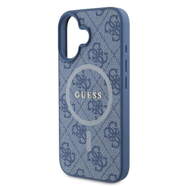 Guess 4G Ring Classic Logo MagSafe case for iPhone 16 - blueeng