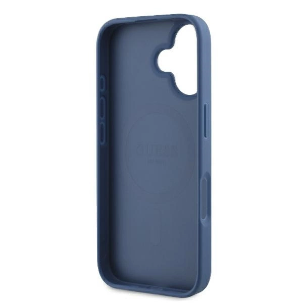 Guess 4G Ring Classic Logo MagSafe case for iPhone 16 - blueeng