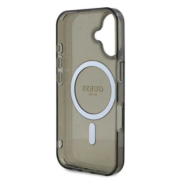 Guess IML Glitter Circle MagSafe case for iPhone 16 - blackeng