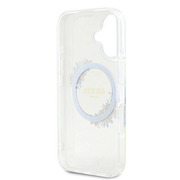 Guess IML Flowers Wreath MagSafe iPhone 16 Case - Cleareng