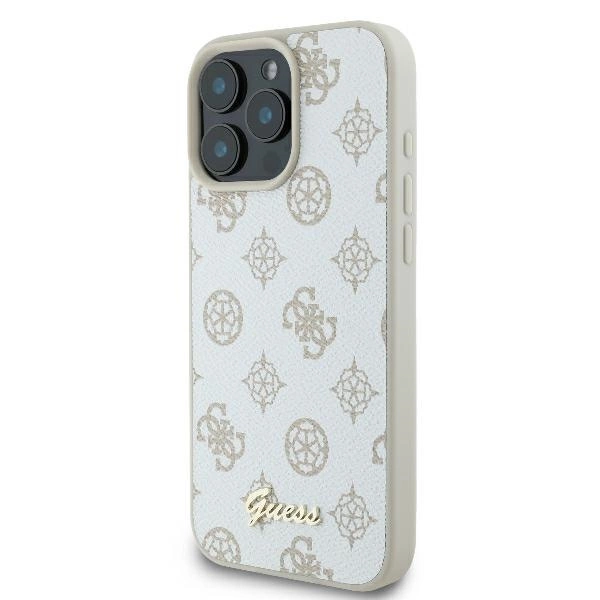 Guess Peony Script Logo MagSafe iPhone 16 Pro Max Case - Whiteeng