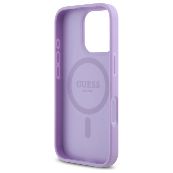 Guess Saffiano MagSafe iPhone 16 Pro Max Case - Purpleeng