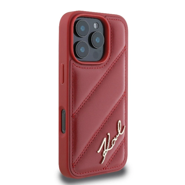 Karl Lagerfeld Quilted Signature iPhone 16 Pro Max Case - Redeng