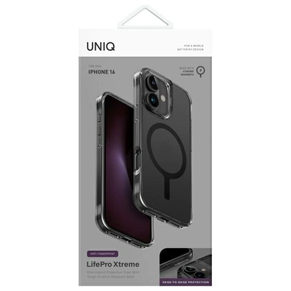 Uniq LifePro Xtreme Magclick Charging Case for iPhone 16 - Blackeng