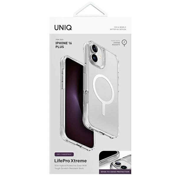 Uniq LifePro Xtreme Magclick Charging Case for iPhone 16 Plus - Cleareng