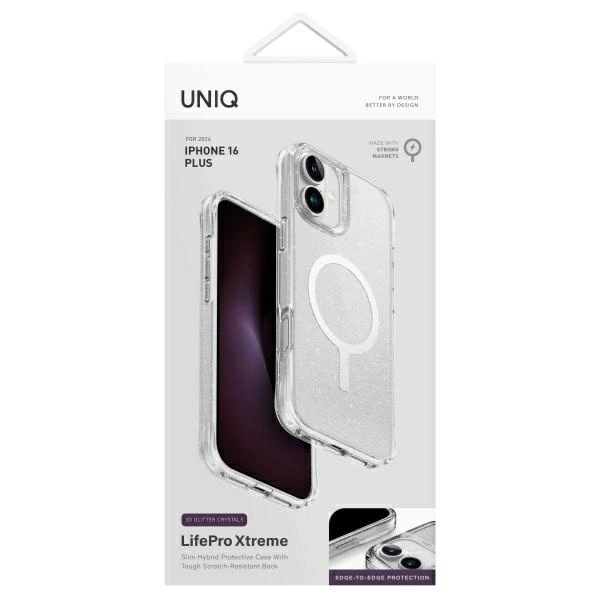 Uniq LifePro Xtreme Magclick Charging iPhone 16 Plus Case - Transparenteng