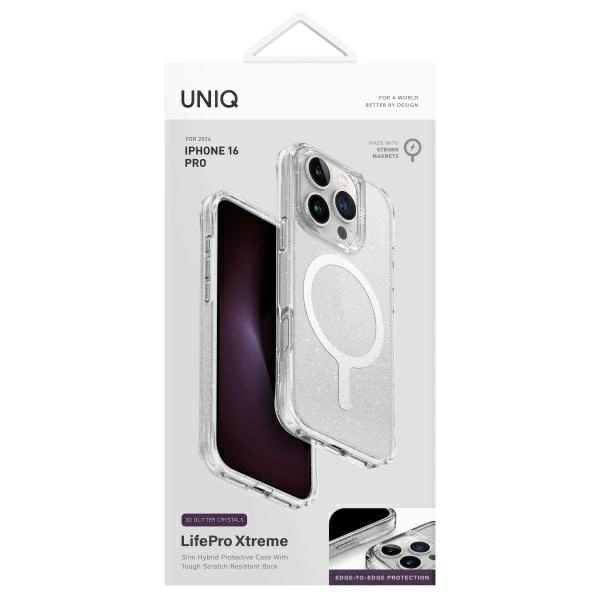 Uniq LifePro Xtreme Magclick Charging Case for iPhone 16 Pro - Cleareng