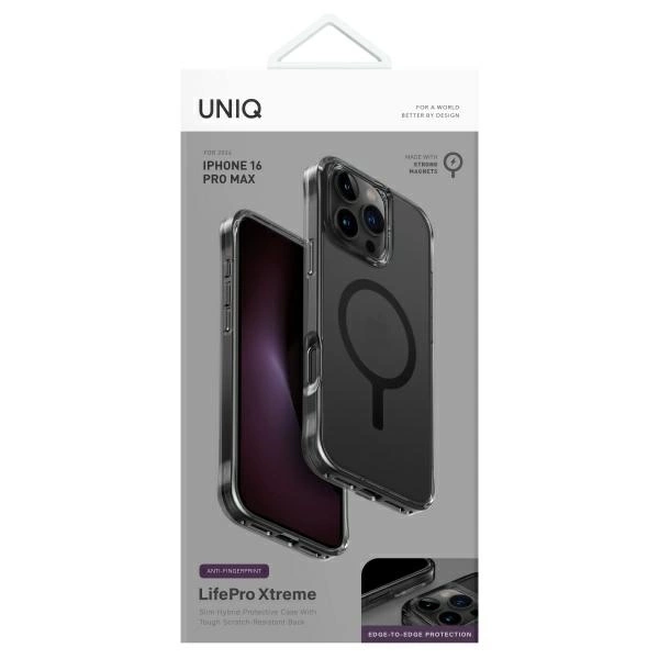 Uniq LifePro Xtreme Magclick Charging Case for iPhone 16 Pro Max - Grayeng