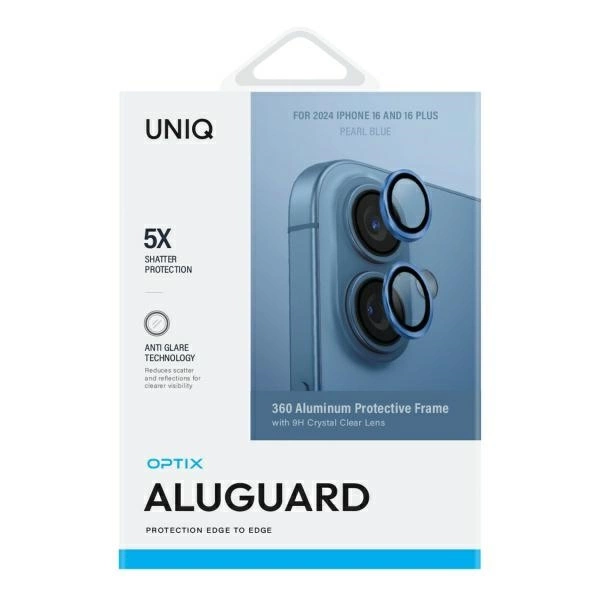 Uniq Optix Aluminum Camera Lens Protector with Applicator for iPhone 16 / iPhone 16 Plus - Beigeeng