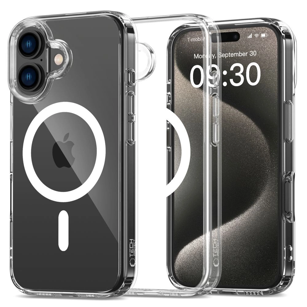 Tech-Protect FlexAir Hybrid MagSafe iPhone 16 Case - Cleareng