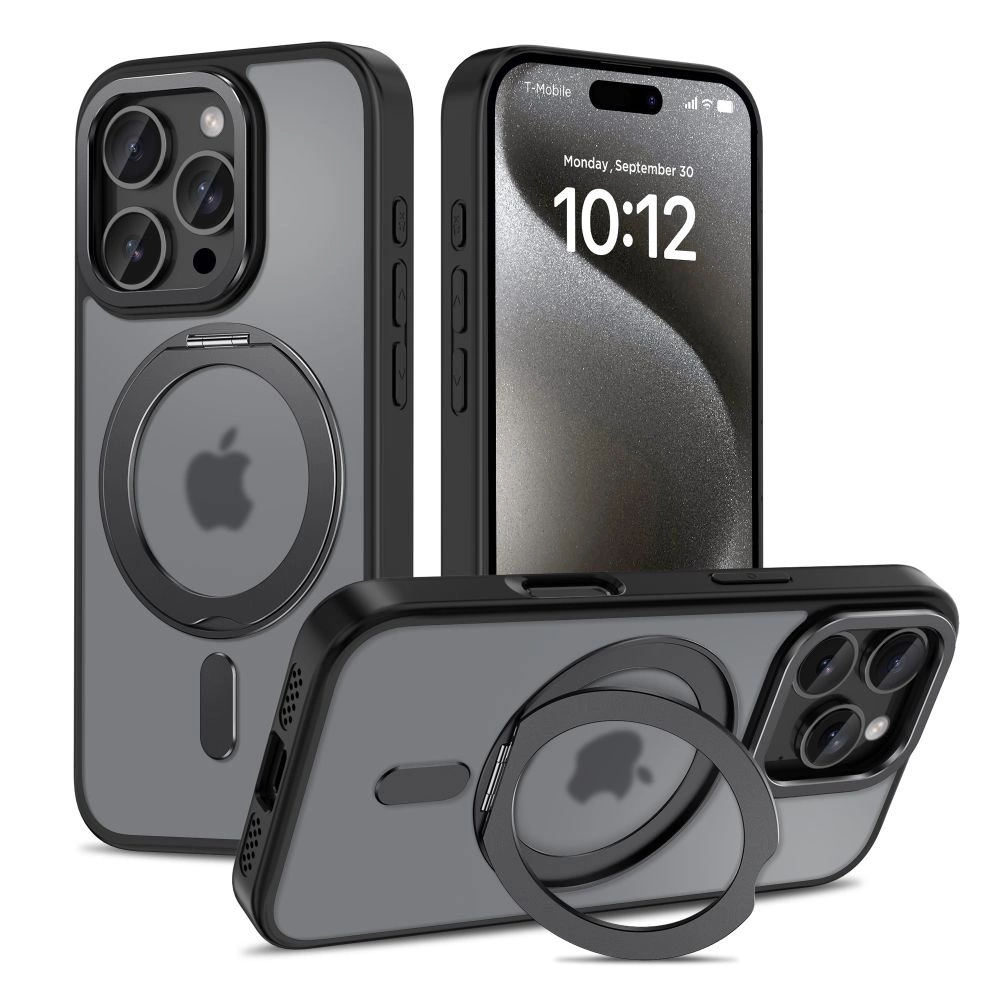 Tech-Protect MagRing MagSafe Case with Stand for iPhone 16 Pro Max - Blackeng